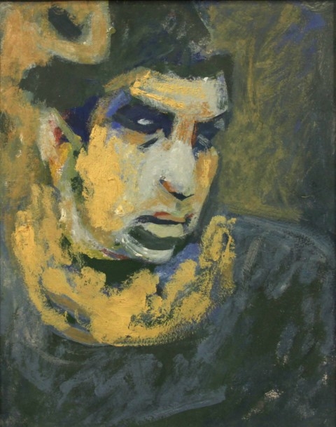 Аветисян Минас "Портрет Паруйра Севака" 1972г. картон,масло 49х40